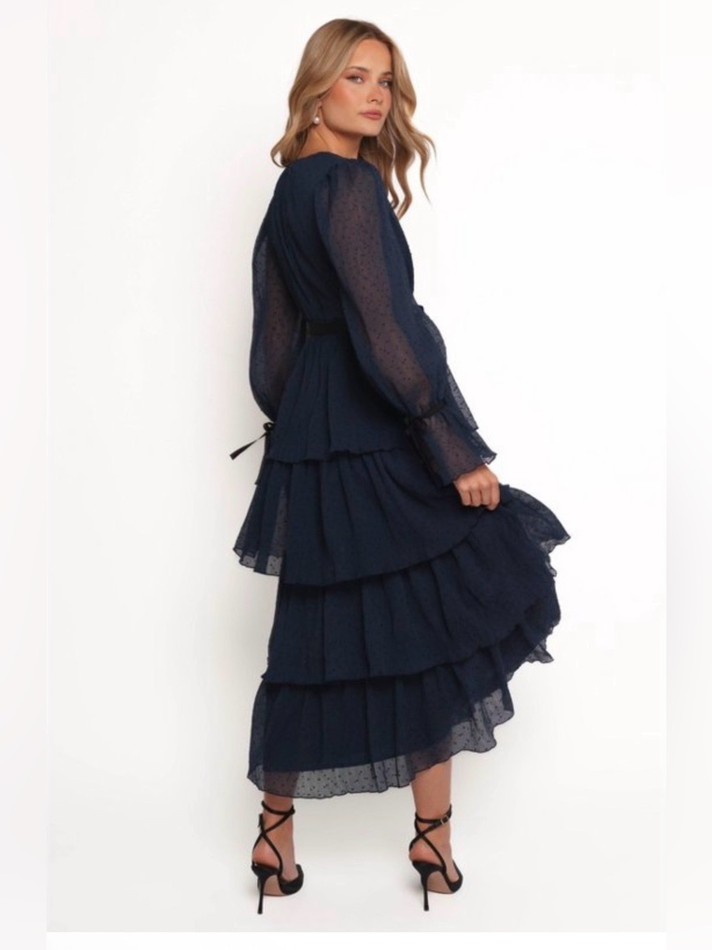 Brand New Petal and Pup Antoinette Long Sleeve Tiered Maxi Dress XL - Picture 4 of 5